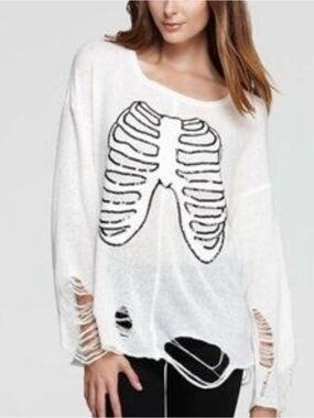Wildfox Lennon Distressed Sweater